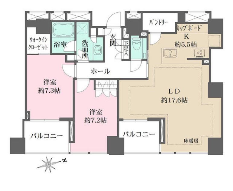 クラッシィタワー新宿御苑　2906号室　間取り