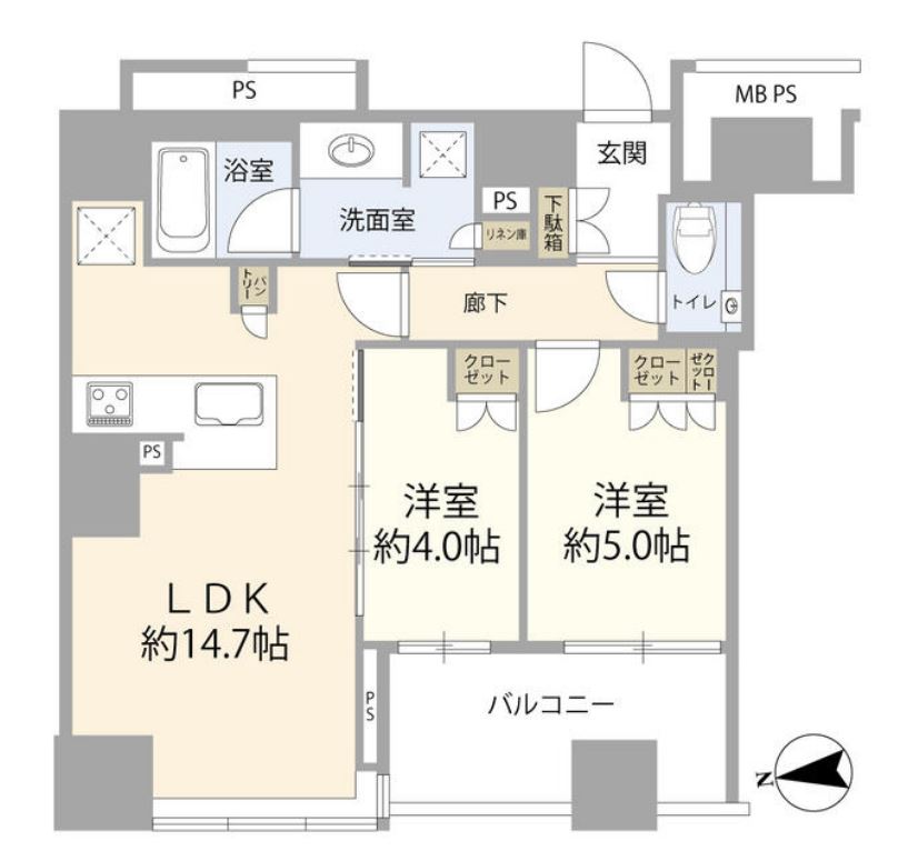 クラッシィタワー新宿御苑　9F号室　間取り
