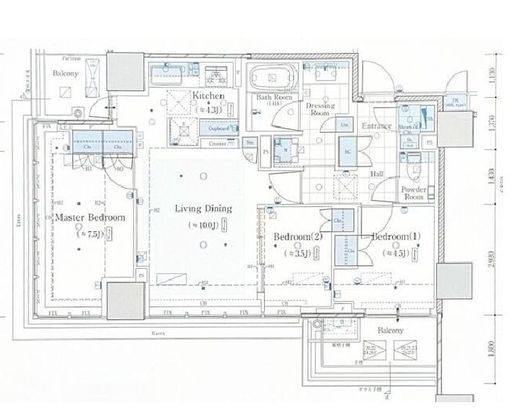 クラッシィタワー新宿御苑　2401号室　間取り