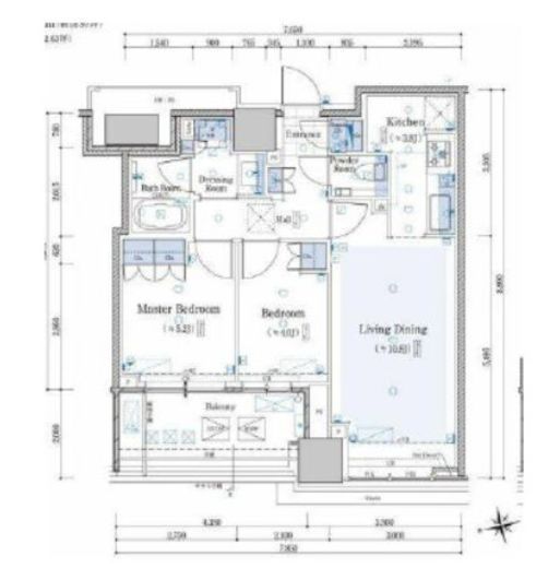 クラッシィタワー新宿御苑　503号室　間取り