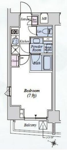THEATER COURT本駒込 (シアターコート本駒込)　7F2号室　間取り