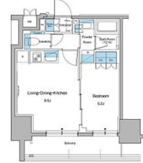 ルフォンプログレ秋葉原マークス　1305号室　間取り