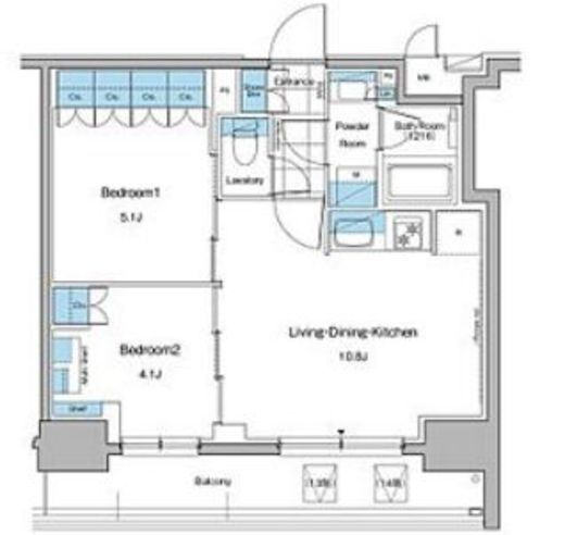 ルフォンプログレ秋葉原マークス　1306号室　間取り