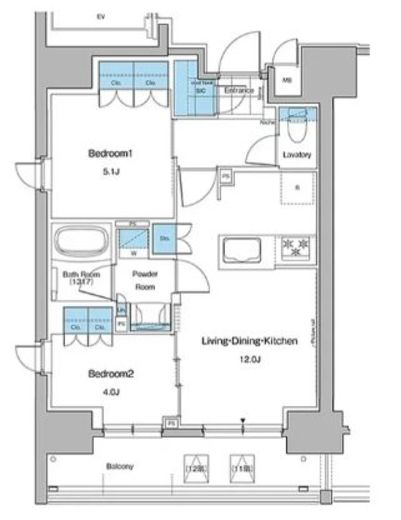 ルフォンプログレ秋葉原マークス　601号室　間取り