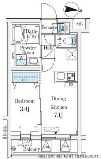 ラティエラ品川西大井　115号室　間取り
