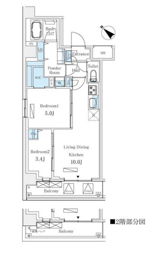ＬＵＭＩＣＩＴＹ月島　203号室　間取り