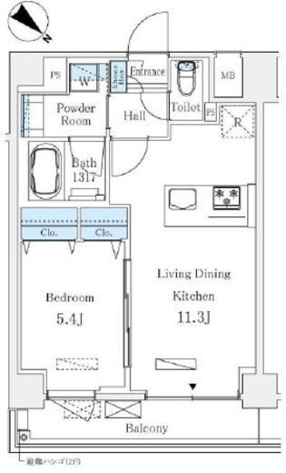 LUMICITY月島　405号室　間取り