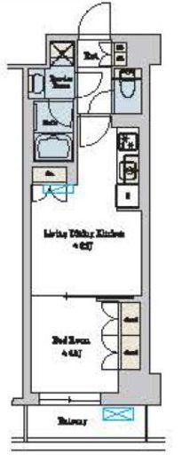 ブリリアイスト池尻大橋　603号室　間取り