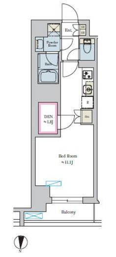ブリリアイスト池尻大橋　114号室　間取り