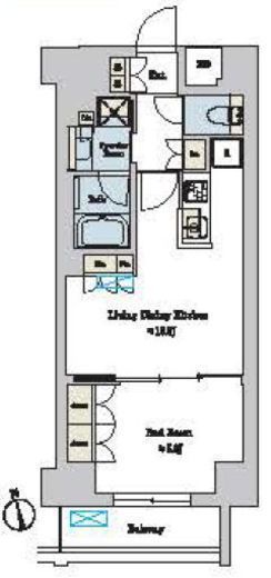 ブリリアイスト池尻大橋　612号室　間取り