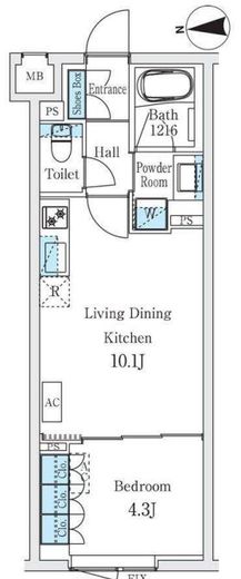 STANDZ柿の木坂　208号室　間取り