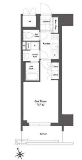 THE GATEHOUSE浅草雷門　902号室　間取り