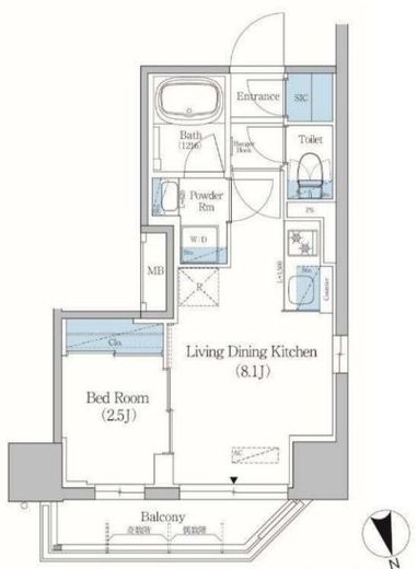 アーバネックス北上野　1001号室　間取り