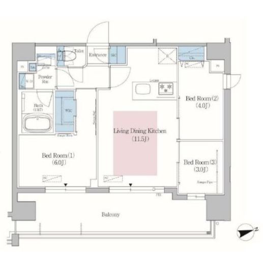 アーバネックス北上野　1102号室　間取り
