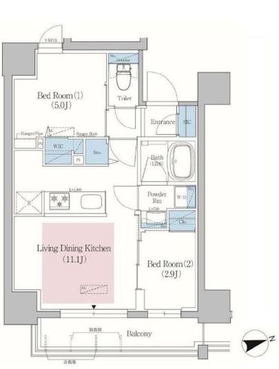 アーバネックス北上野　1303号室　間取り