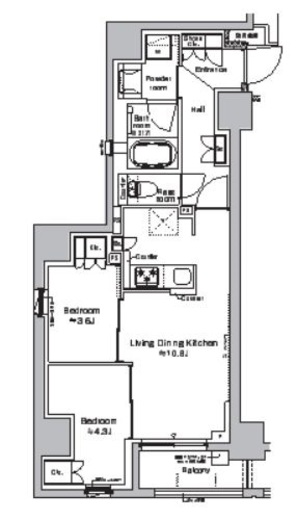プラウドフラット三越前イースト　204号室　間取り
