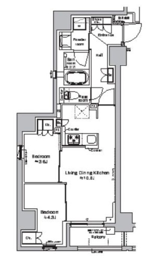 プラウドフラット三越前イースト　604号室　間取り