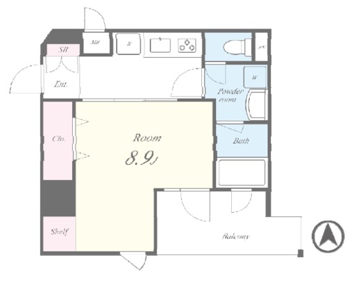 クレイラ西早稲田　801号室　間取り