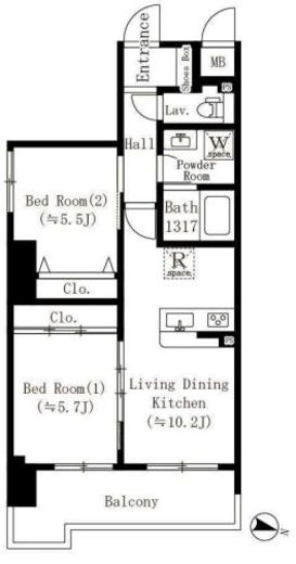 グランスカイ大岡山　101号室　間取り