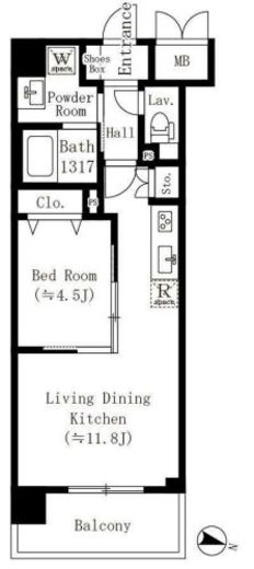 グランスカイ大岡山　102号室　間取り