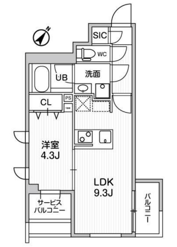 コンポジット渋谷初台　403号室　間取り