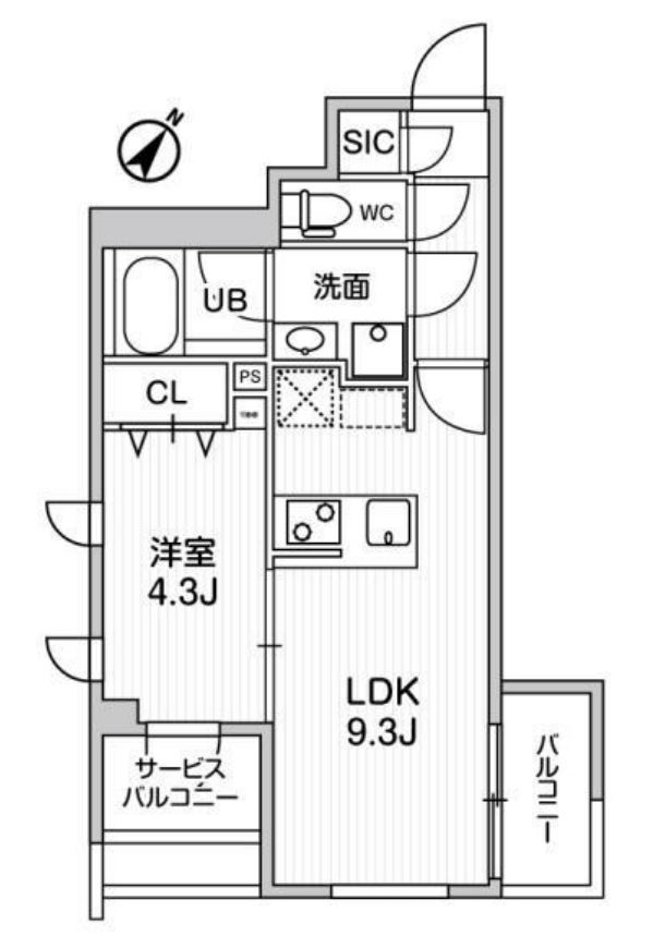 コンポジット渋谷初台　303号室　間取り