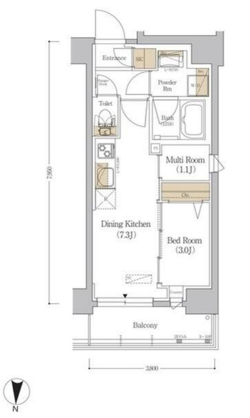 アーバネックス市谷本村町　201号室　間取り