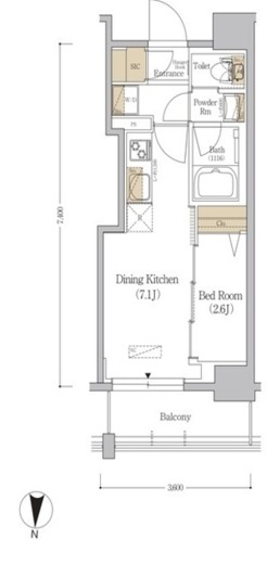 アーバネックス市谷本村町　1002号室　間取り
