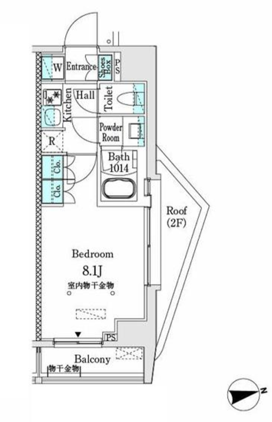 市谷仲之町ビューアパートメント　906号室　間取り