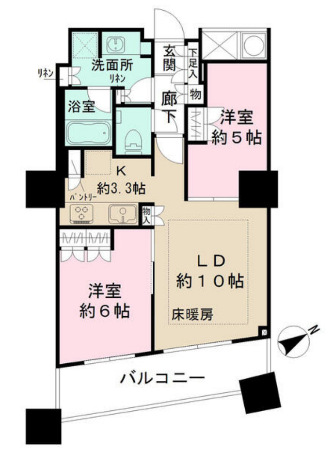 ザ・パークハウス西新宿タワー60　3617号室　間取り