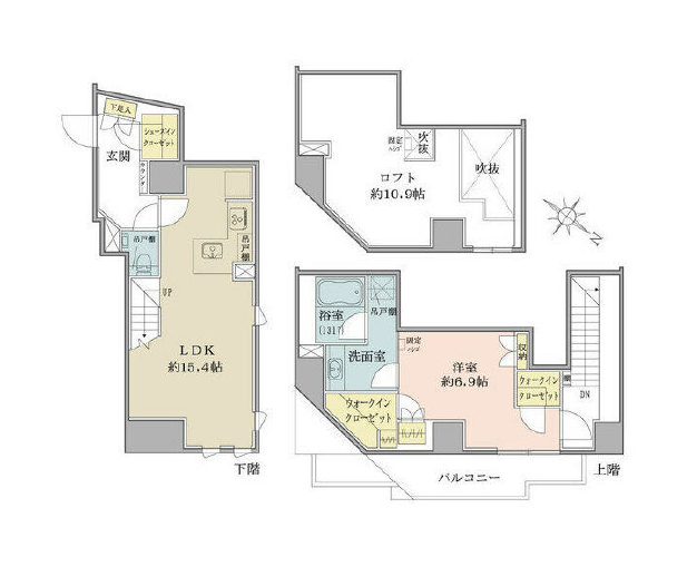 ザ・パークハビオ目黒フォート　504号室　間取り