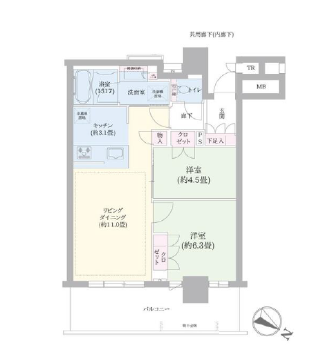 ブリリア有明シティタワー　318号室　間取り