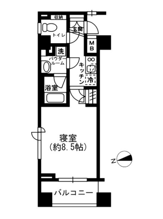 レジディア四谷三丁目　602号室　間取り