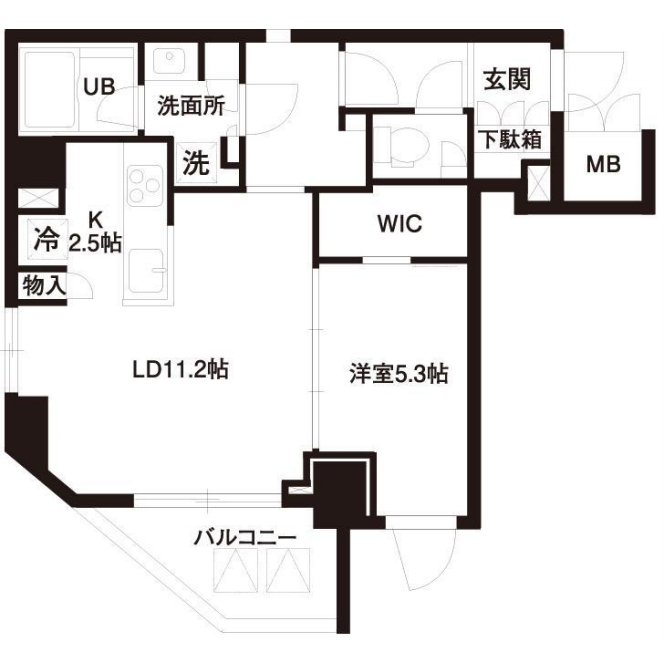 レジディア白金高輪　701号室　間取り