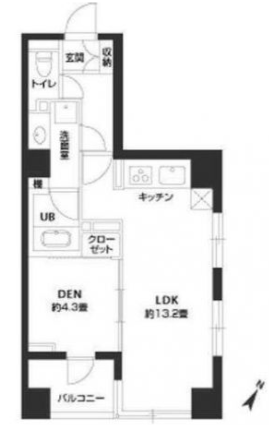 パークキューブ銀座イースト　407号室　間取り