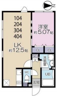 ＬＡＰｉＳ下目黒　104号室　間取り