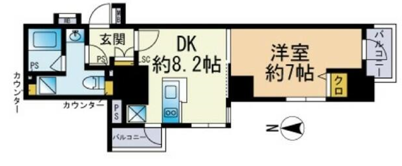 セレニティコート渋谷神泉　1201号室　間取り