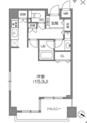 白金台アパートメント　303号室　間取り