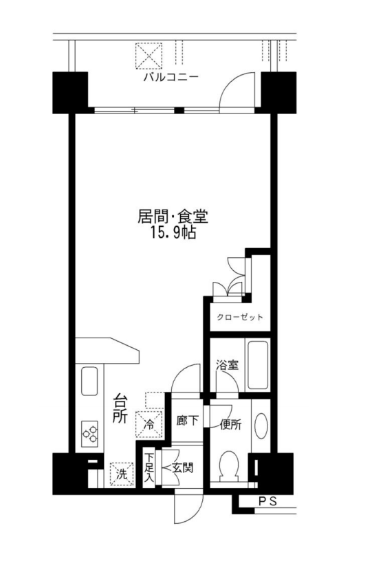アーバンパーク麻布十番　202号室　間取り