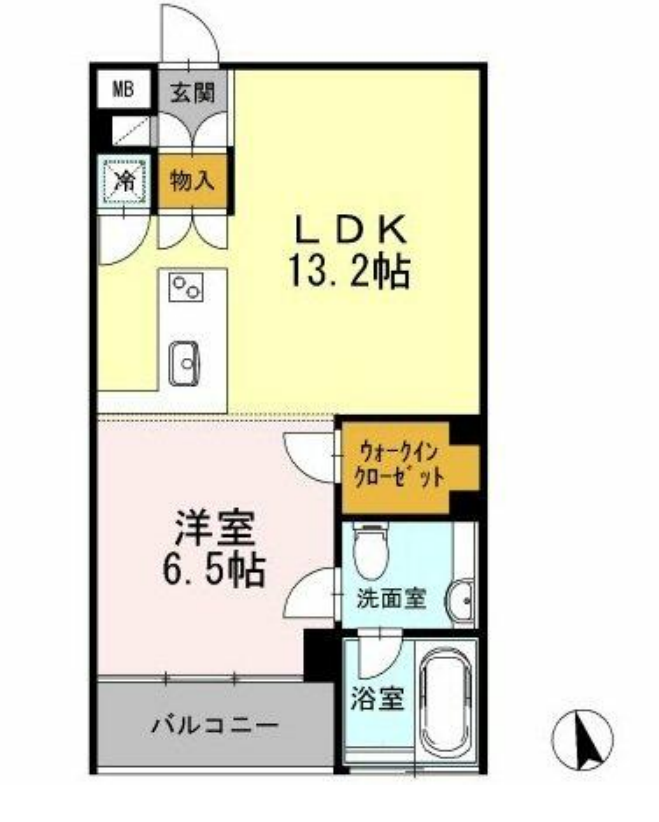 カスタリア目黒長者丸　406号室　間取り