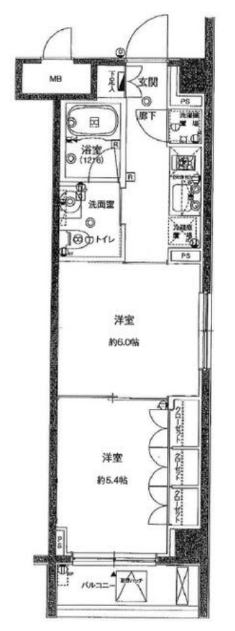 フィース水天宮前　318号室　間取り