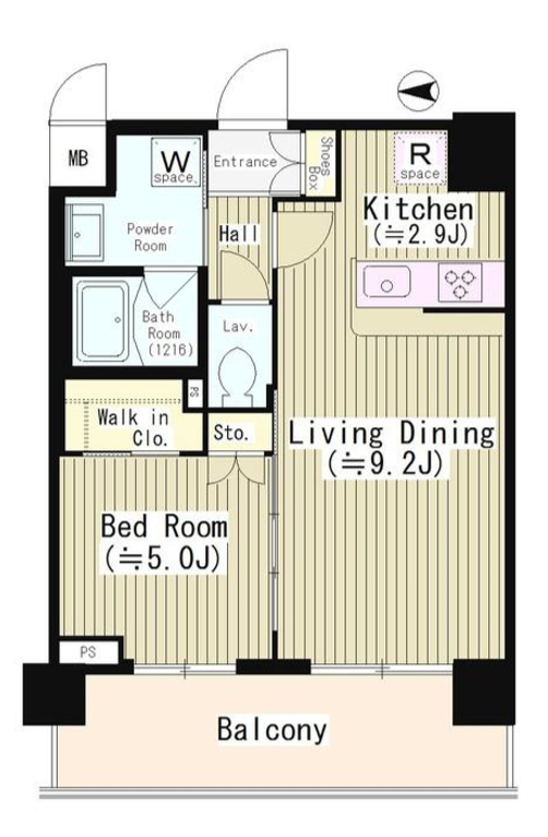 エディアン目黒本町　505号室　間取り