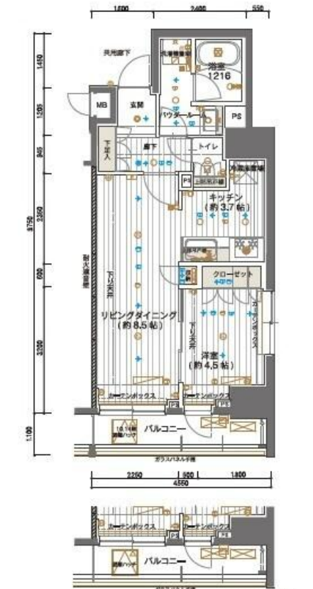 メインステージ神田須田町　1303号室　間取り