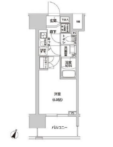 ラクラス幡ヶ谷　703号室　間取り