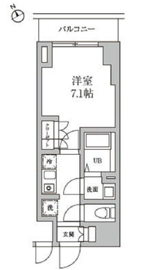 レジディア日本橋馬喰町Ⅱ　1202号室　間取り