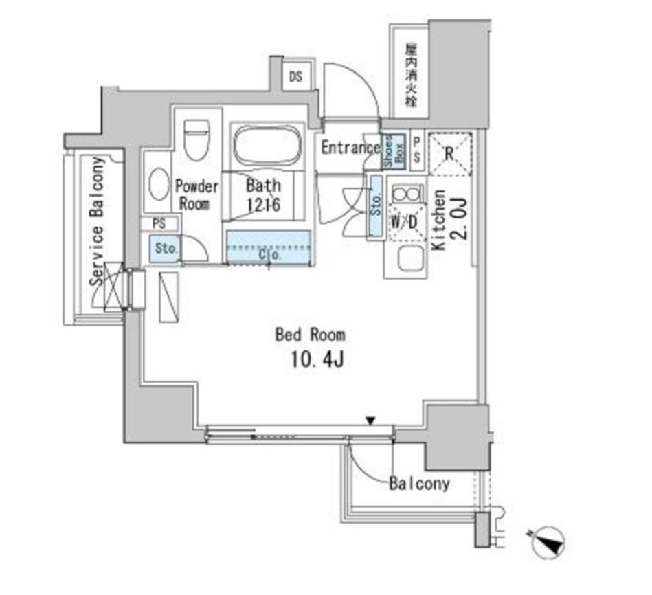 ベルファース目黒　1304号室　間取り