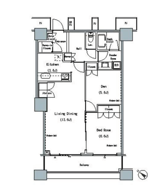 THE TOKYO TOWERS MID TOWER　2414号室　間取り
