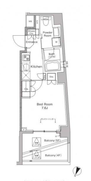 プラウドフラット中落合　406号室　間取り