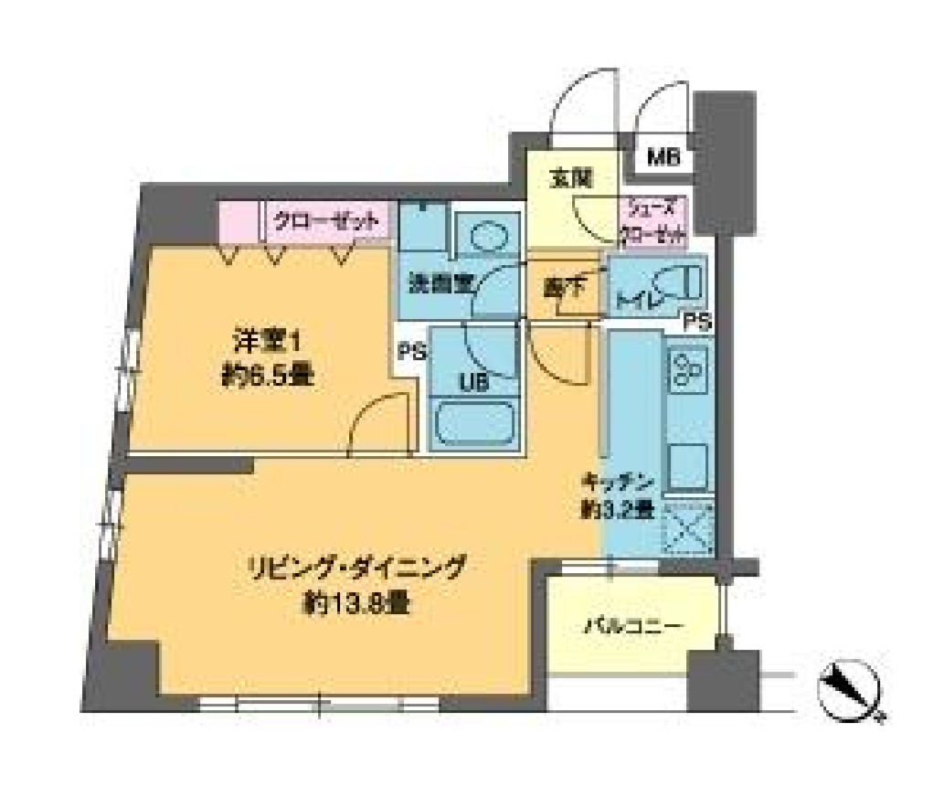 カスタリア茅場町　205号室　間取り