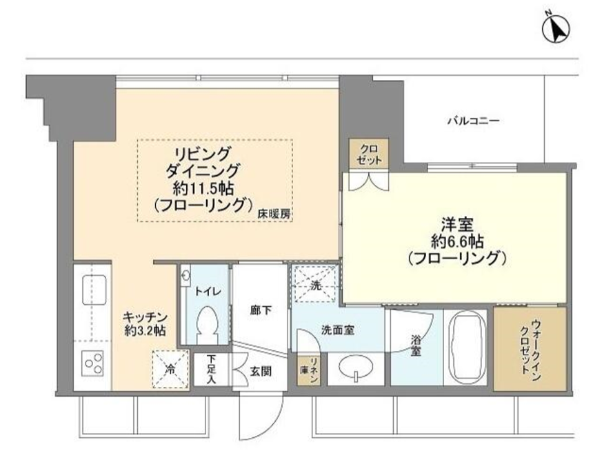 ワテラスタワーレジデンス　2501号室　間取り